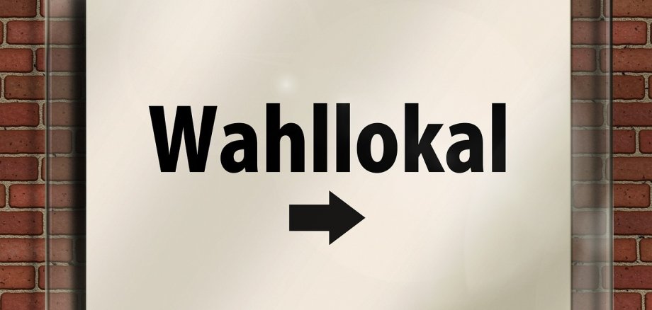 Hinweisschild "Wahllokal"